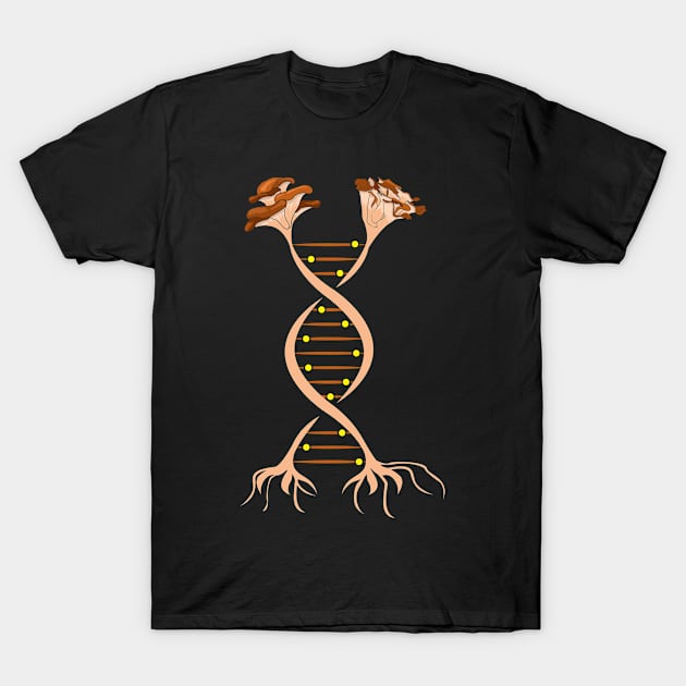 Toadstool DNA Design for Mushroom Foraging Fans T-Shirt by c1337s